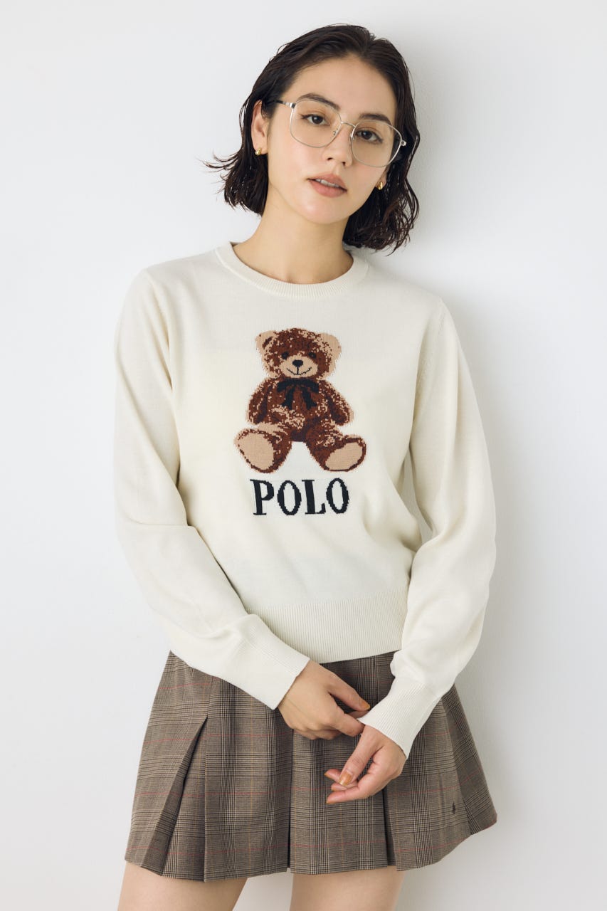 ＜先行予約＞【POLO BCS×AZUL】ベアニット O/WHT FREE