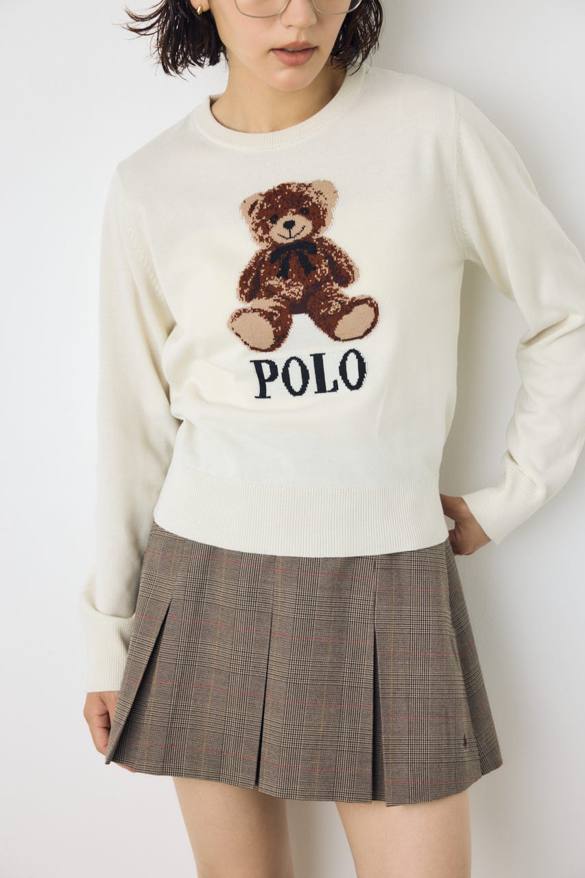 ＜先行予約＞【POLO BCS×AZUL】ベアニット O/WHT FREE