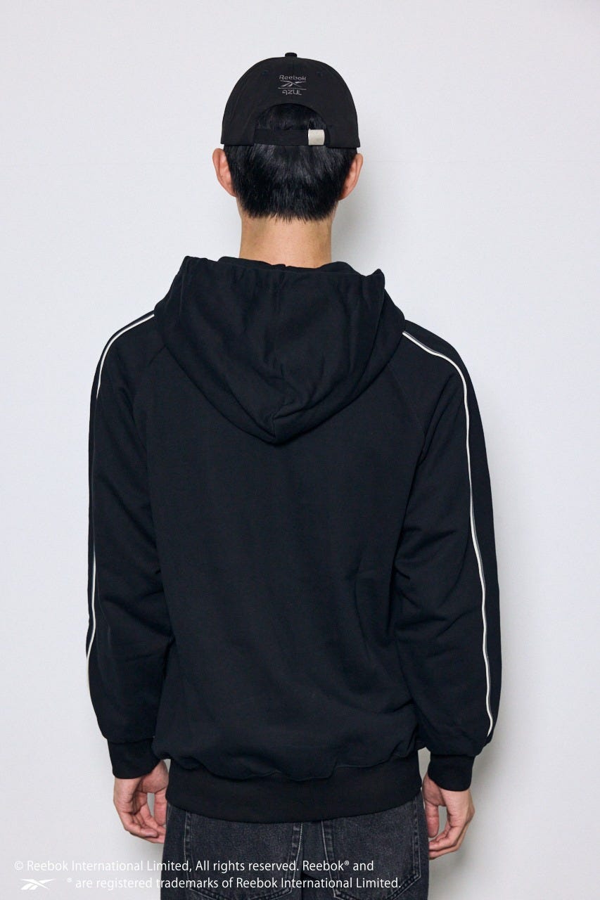 【REEBOK×AZUL】ダブルジップパーカー BLK L