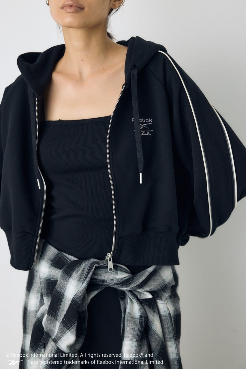 【REEBOK×AZUL】ダブルジップパーカー BLK L