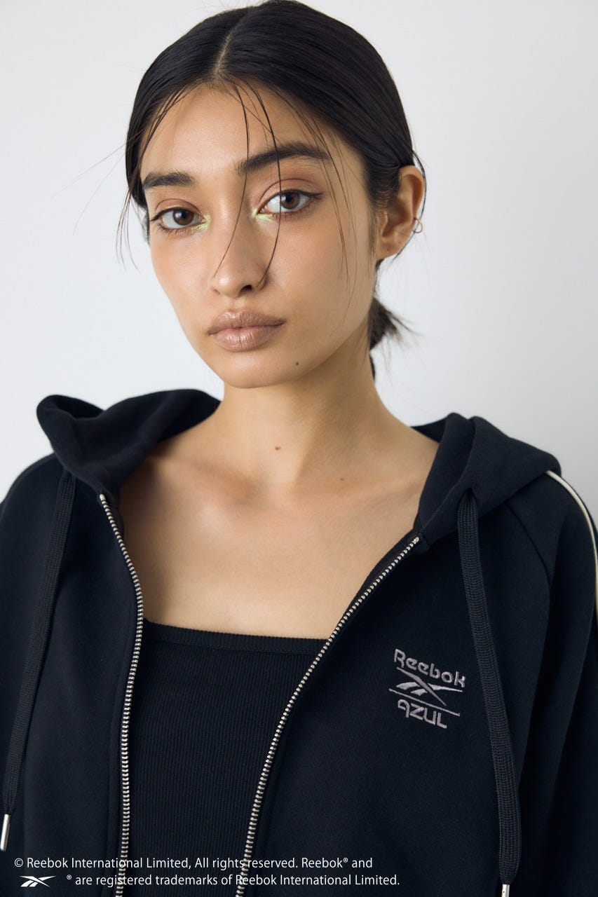 【REEBOK×AZUL】ダブルジップパーカー BLK L