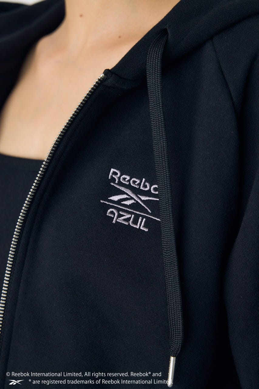 【REEBOK×AZUL】ダブルジップパーカー BLK L