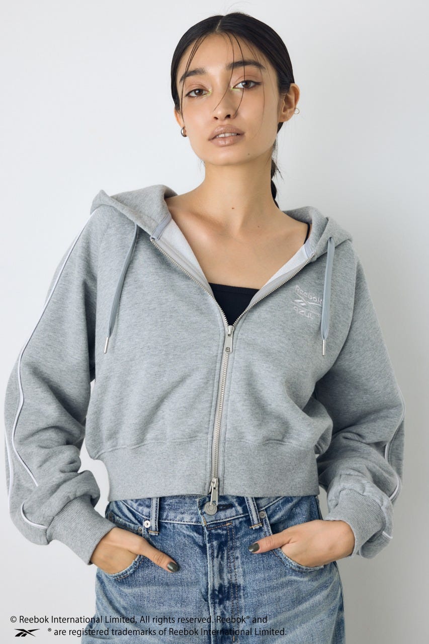 【REEBOK×AZUL】ダブルジップパーカー T.GRY M