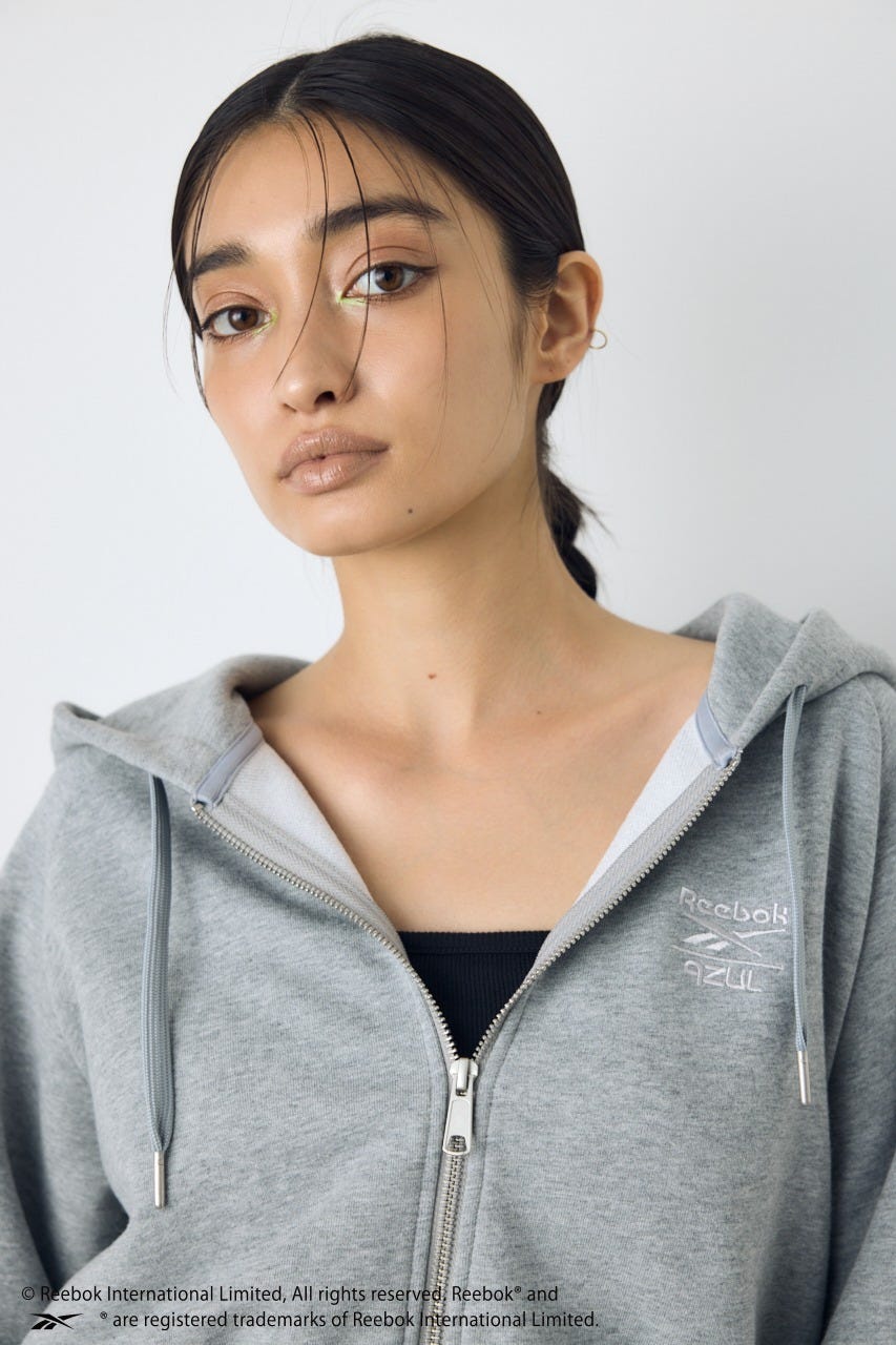 【REEBOK×AZUL】ダブルジップパーカー T.GRY M