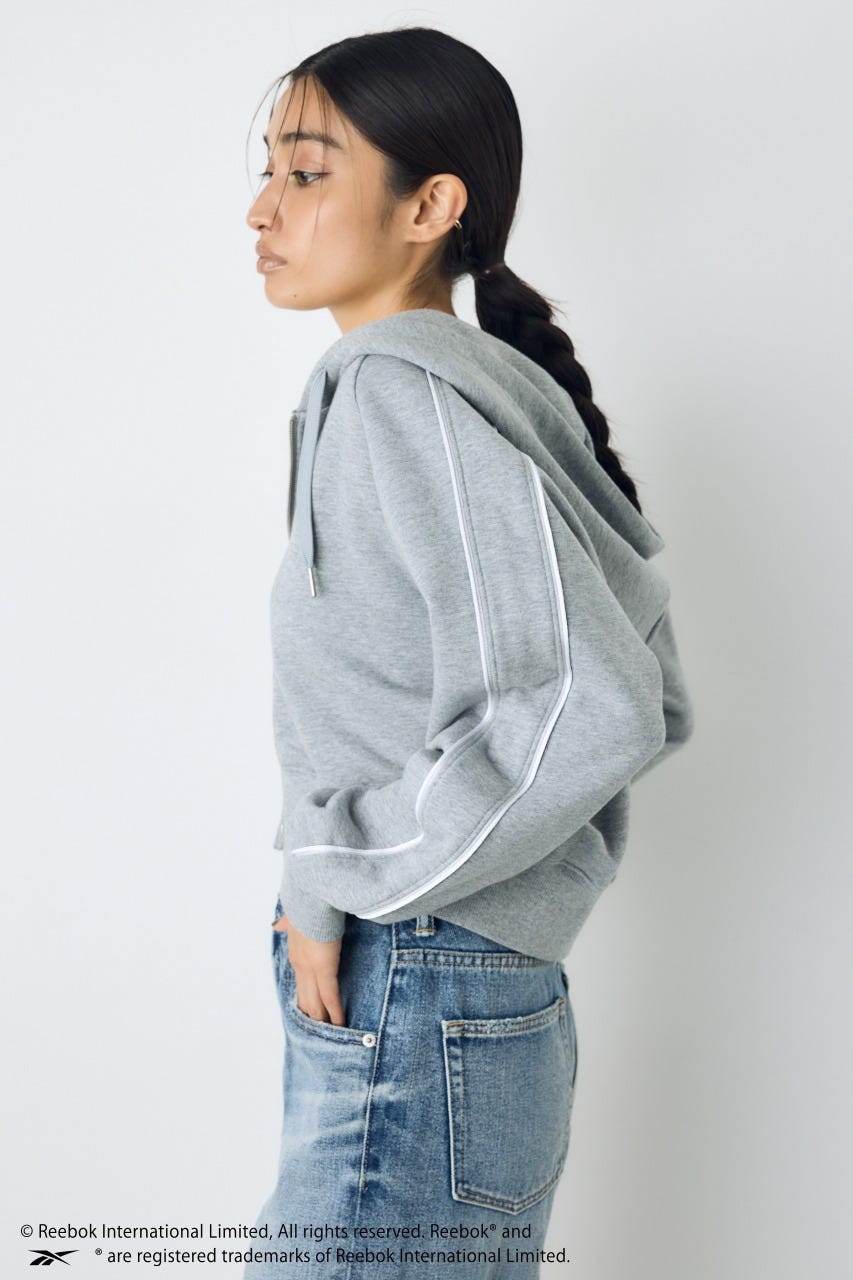 【REEBOK×AZUL】ダブルジップパーカー T.GRY M