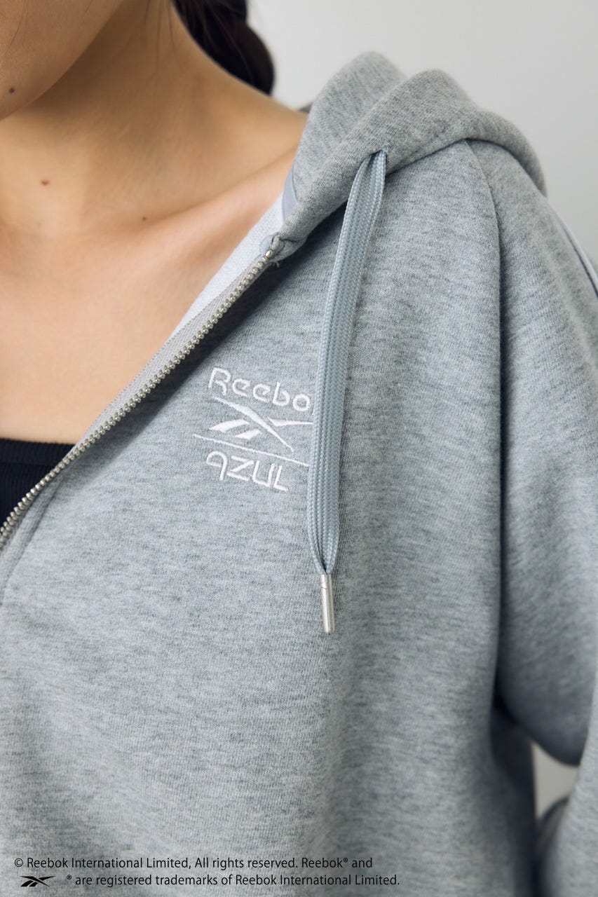 【REEBOK×AZUL】ダブルジップパーカー T.GRY M