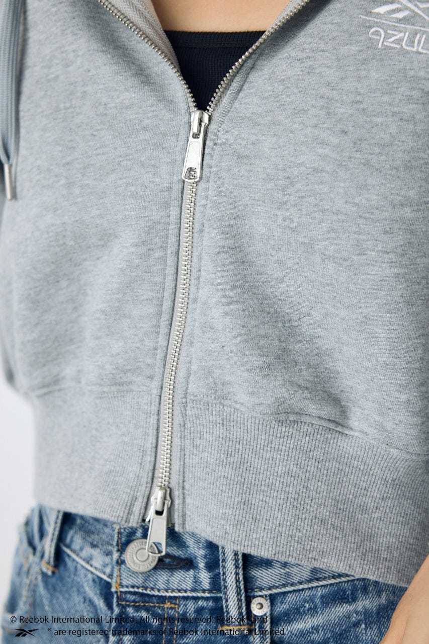 【REEBOK×AZUL】ダブルジップパーカー T.GRY M
