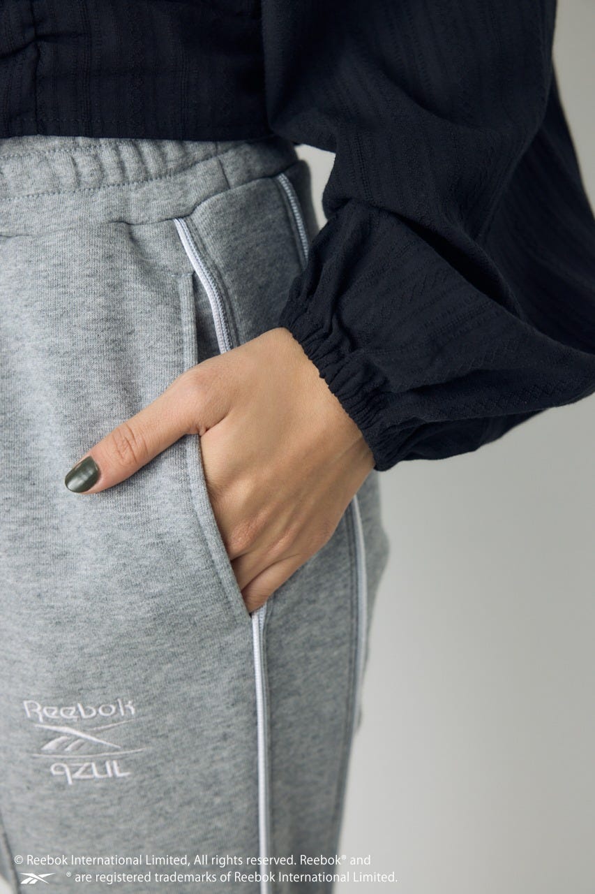 【REEBOK×AZUL】裏毛フレアパンツ T.GRY FREE
