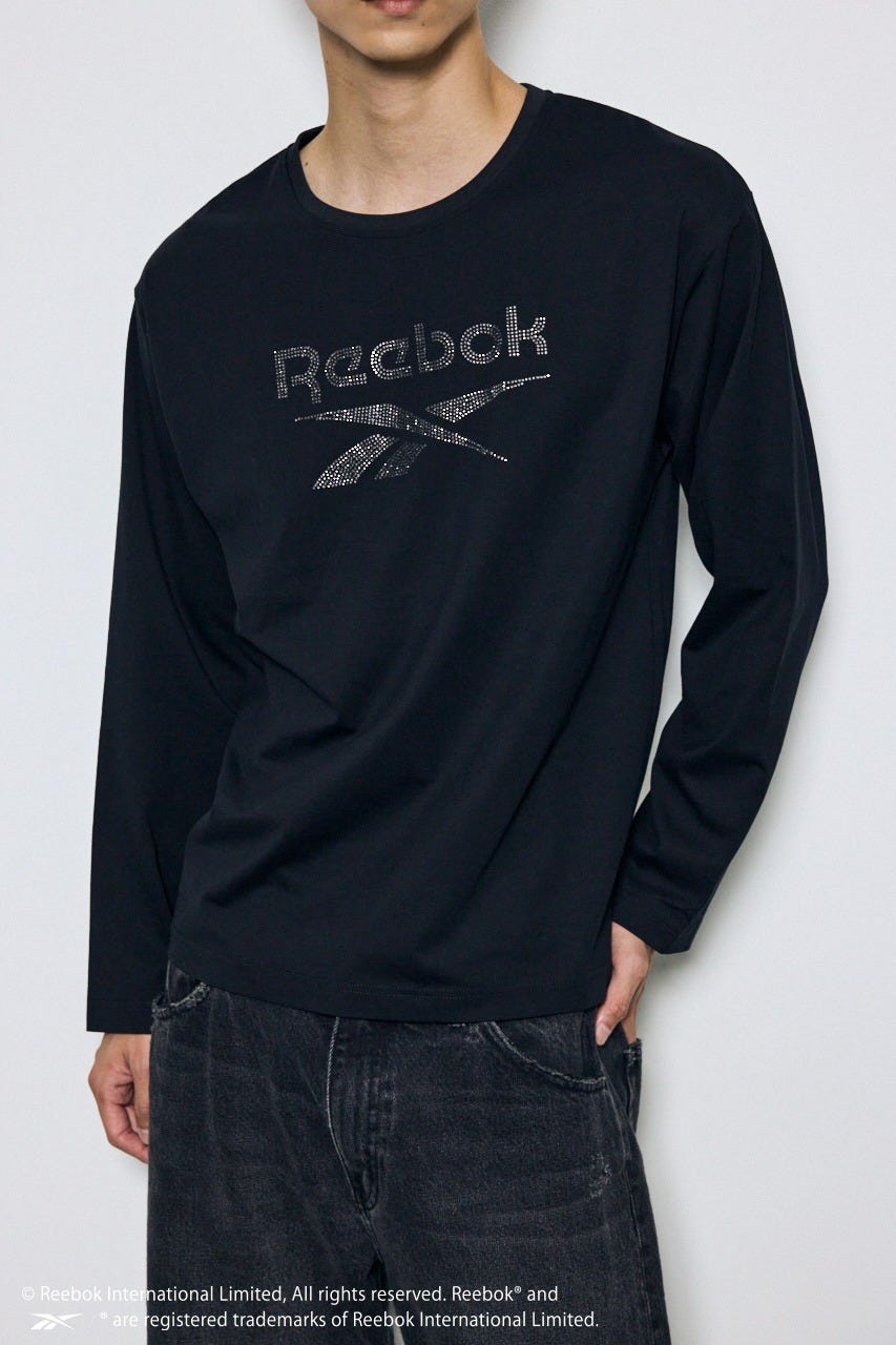 【REEBOK×AZUL】ラインストーンロンT BLK M