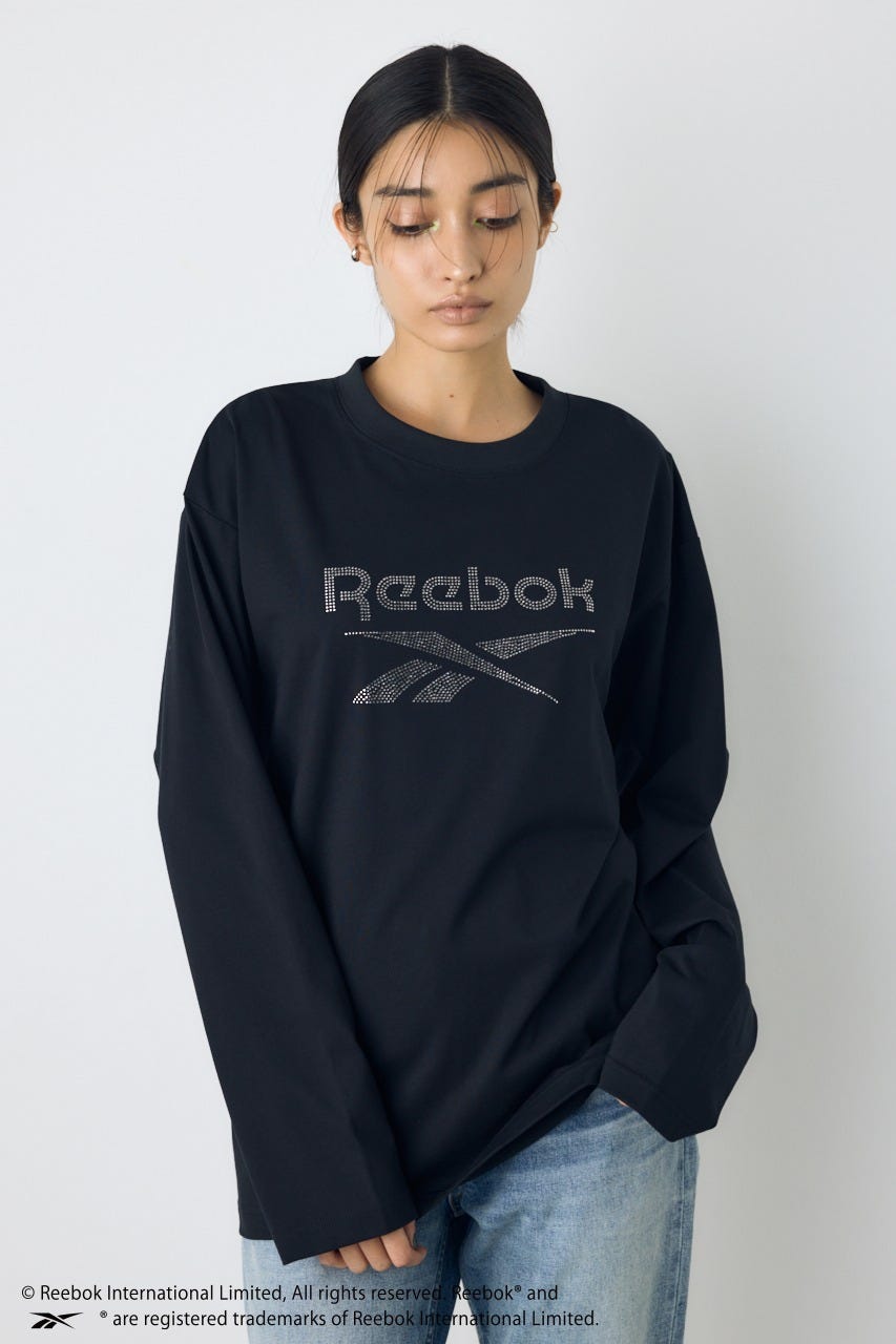 【REEBOK×AZUL】ラインストーンロンT BLK M
