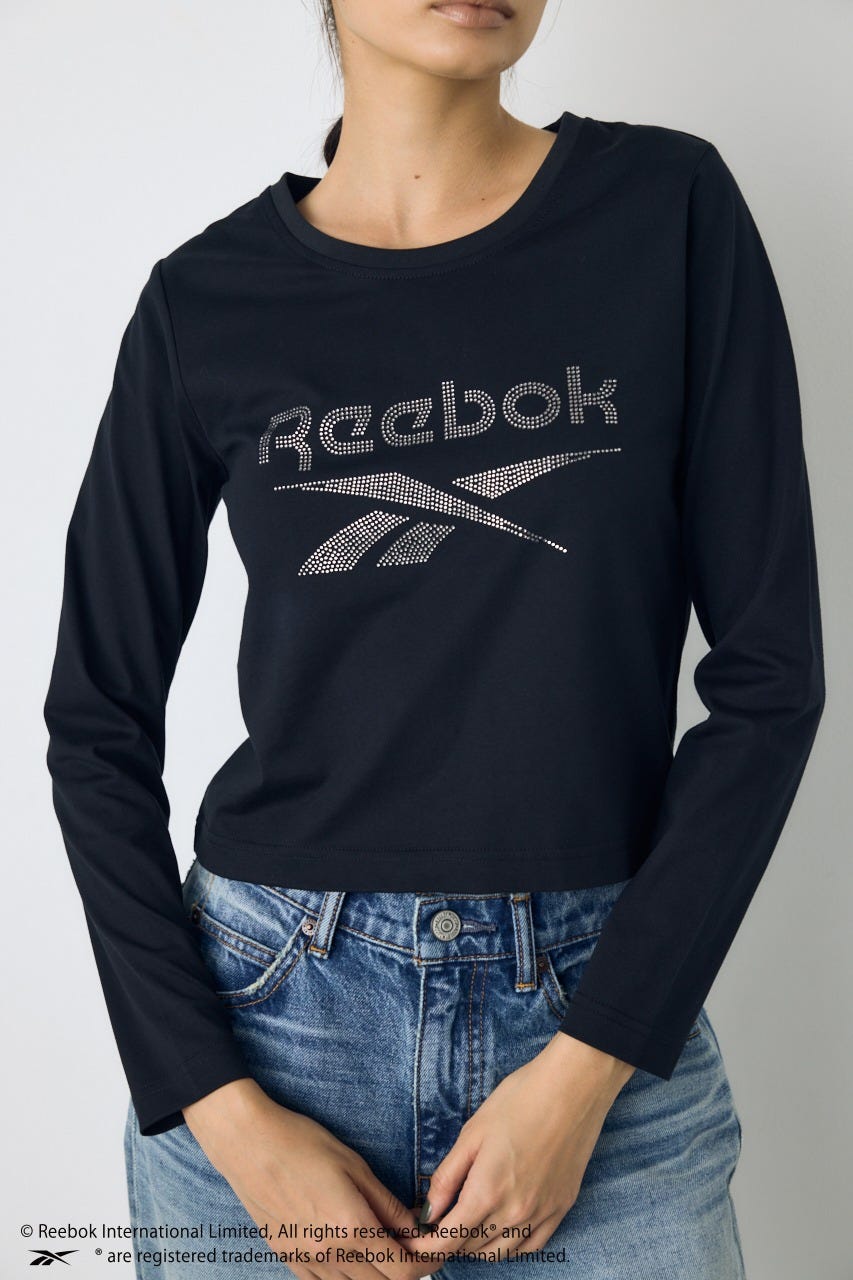 【REEBOK×AZUL】ラインストーンロンT BLK M
