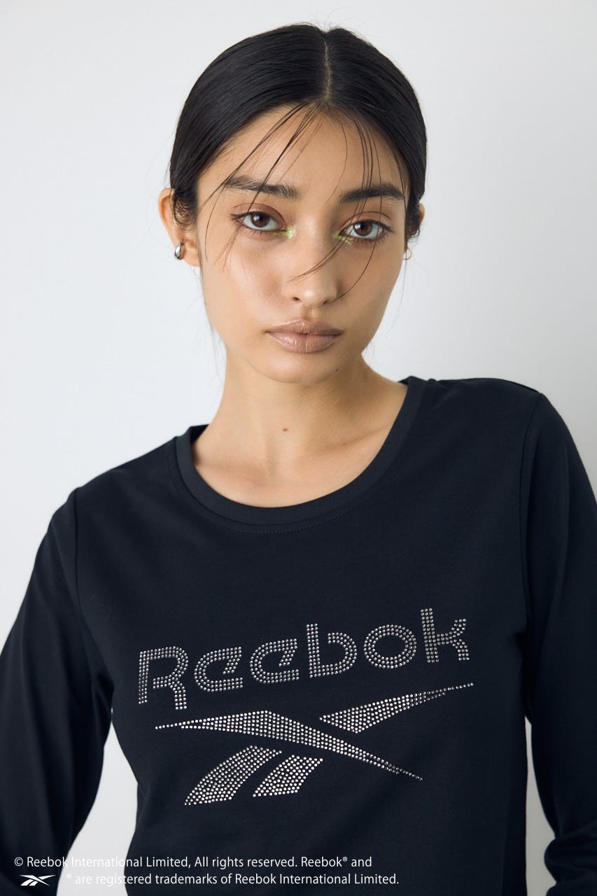 【REEBOK×AZUL】ラインストーンロンT BLK M