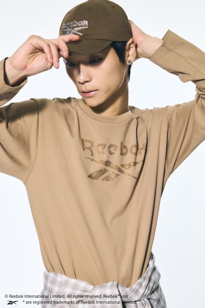 【REEBOK×AZUL】ラインストーンロンT MOCHA M