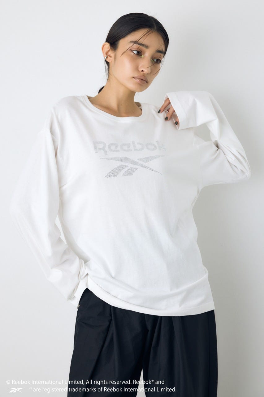 【REEBOK×AZUL】ラインストーンロンT O/WHT L