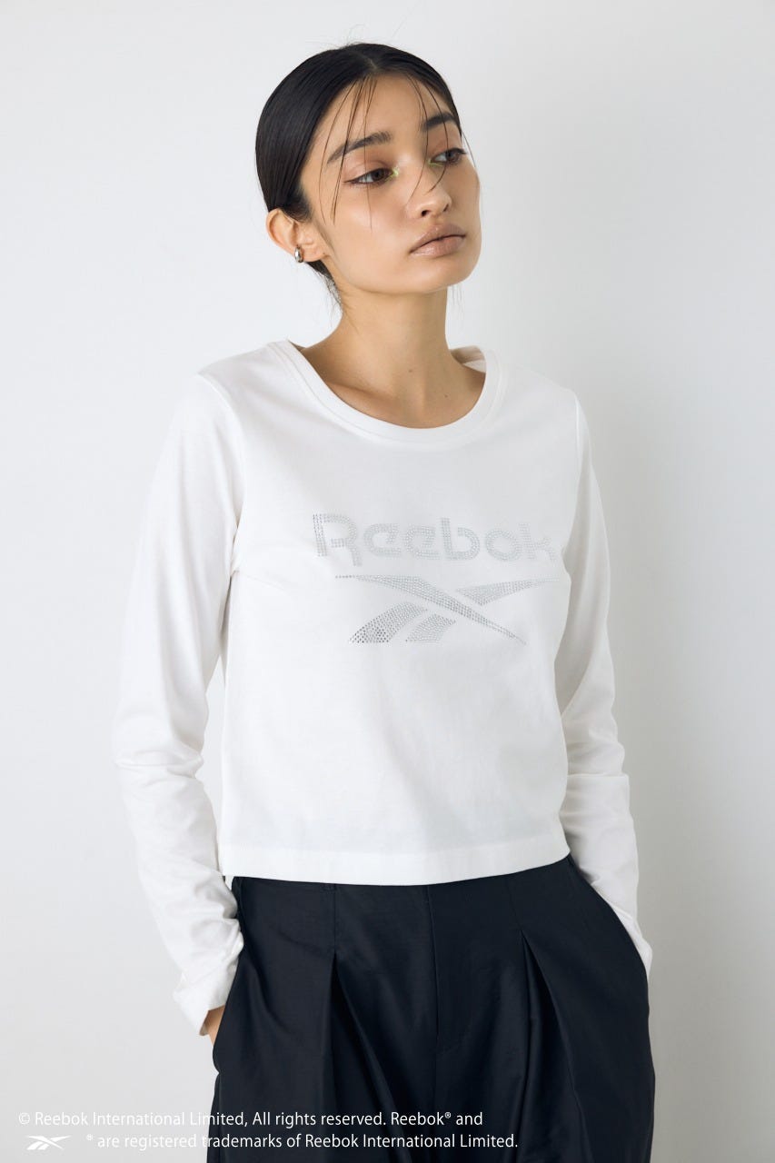 【REEBOK×AZUL】ラインストーンロンT O/WHT L