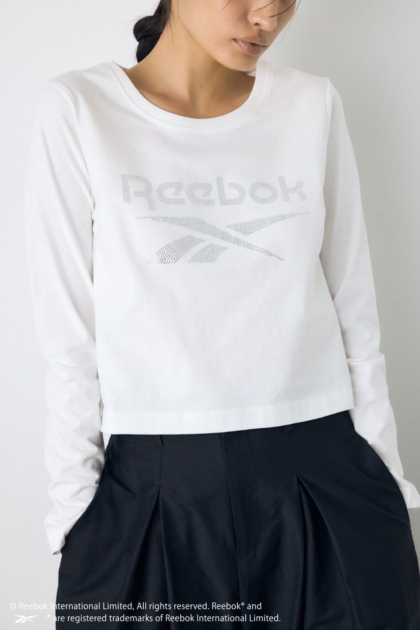 【REEBOK×AZUL】ラインストーンロンT O/WHT L