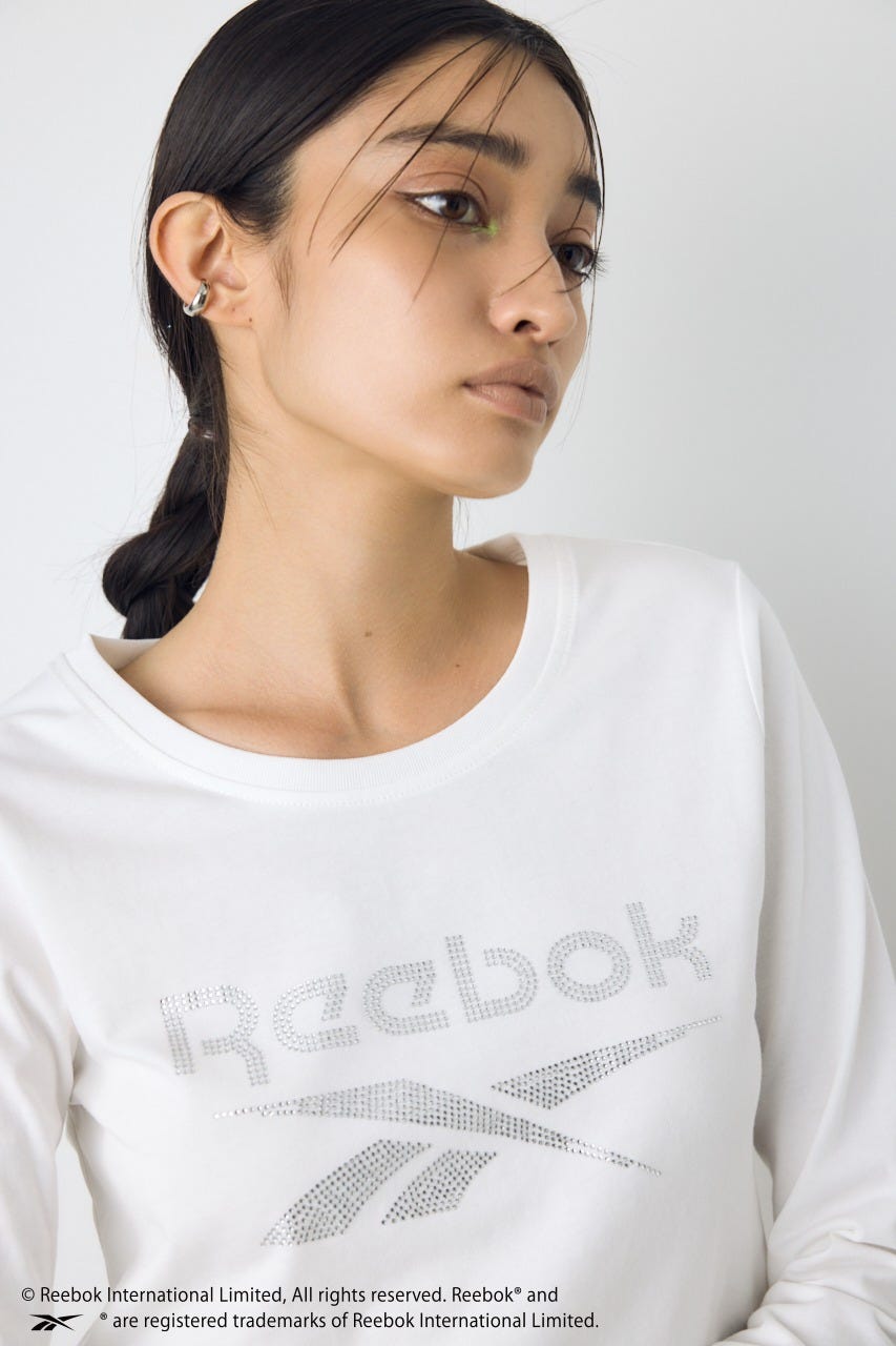 【REEBOK×AZUL】ラインストーンロンT O/WHT L
