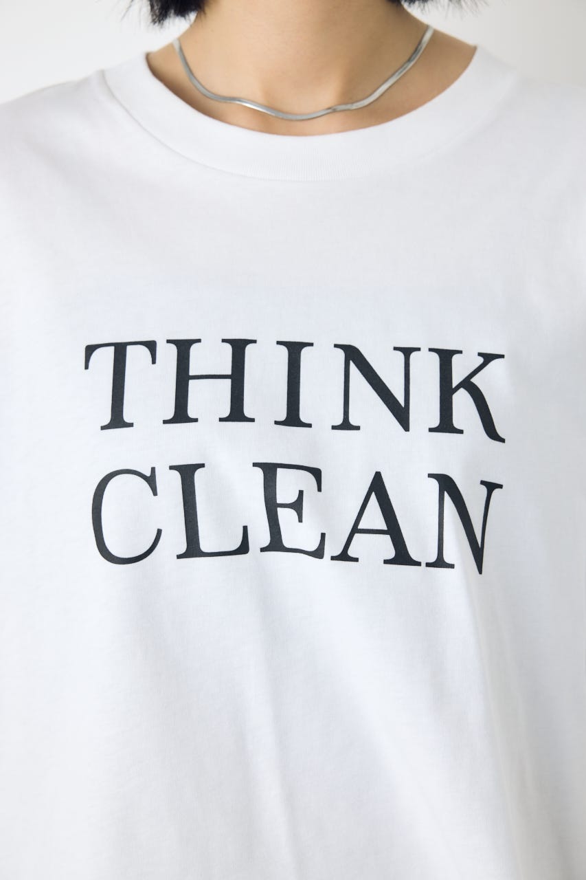 ドロップショルダーロゴ5分袖Tシャツ O/WHT M