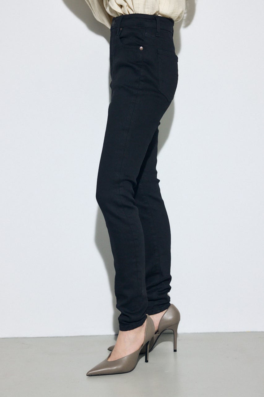 【WEB限定】AZUL DENIM ジャストウエストスキニーデニム BLK S