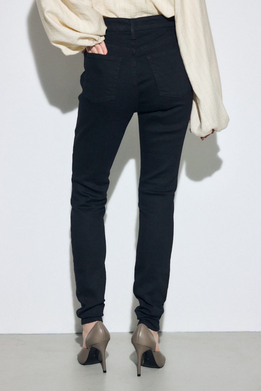 【WEB限定】AZUL DENIM ジャストウエストスキニーデニム BLK S