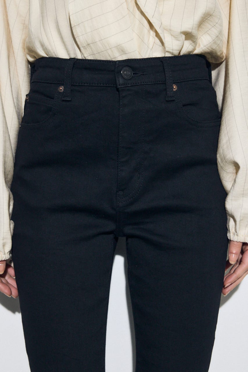 【WEB限定】AZUL DENIM ジャストウエストスキニーデニム BLK S