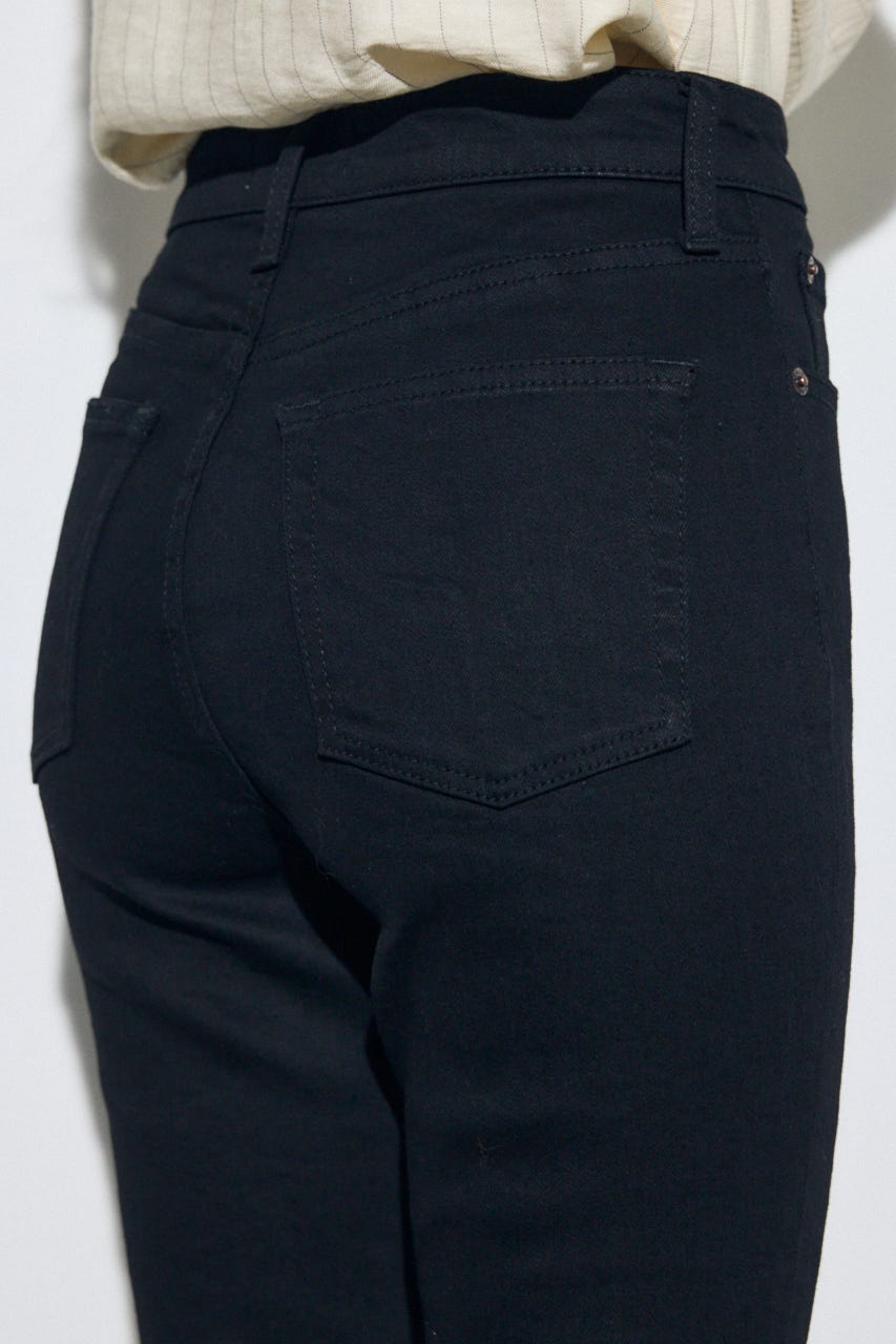 【WEB限定】AZUL DENIM ジャストウエストスキニーデニム BLK S