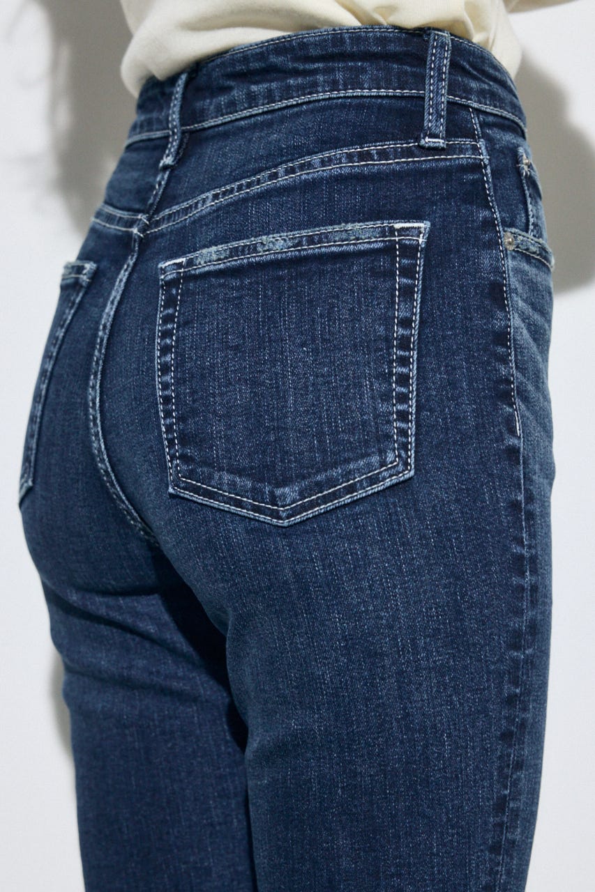 【WEB限定】AZUL DENIM ジャストウエストスキニーデニム BLU XS