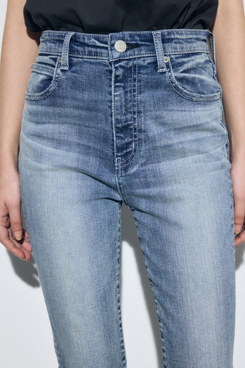 【WEB限定】AZUL DENIM ジャストウエストスキニーデニム L/BLU XS