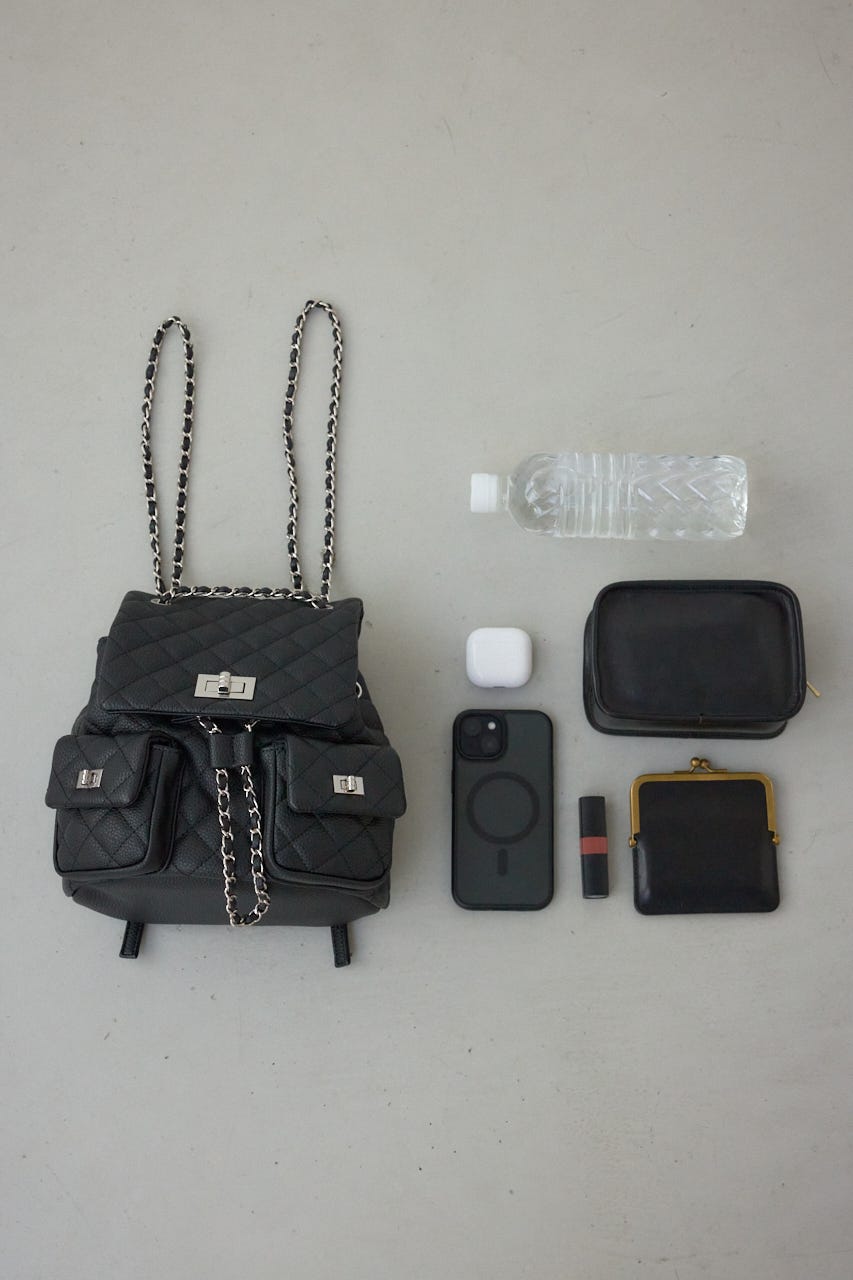 【WEB限定】3WAYキルティングリュック BLK FREE