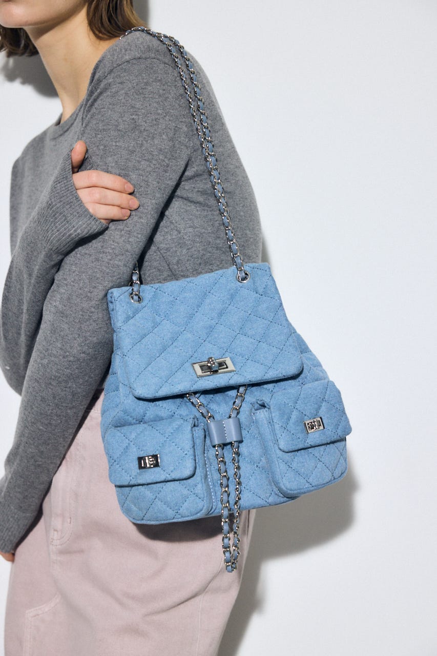 【WEB限定】3WAYキルティングリュック BLU FREE