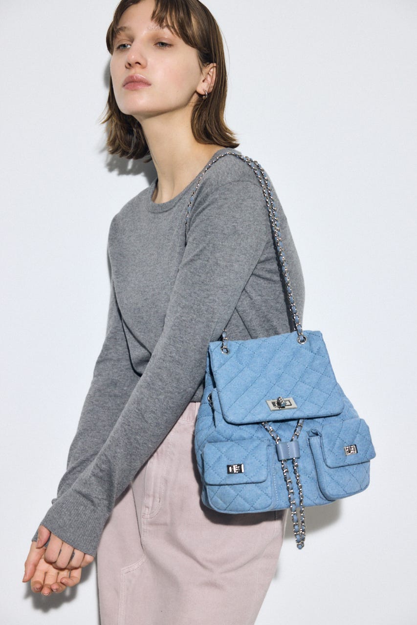 【WEB限定】3WAYキルティングリュック BLU FREE