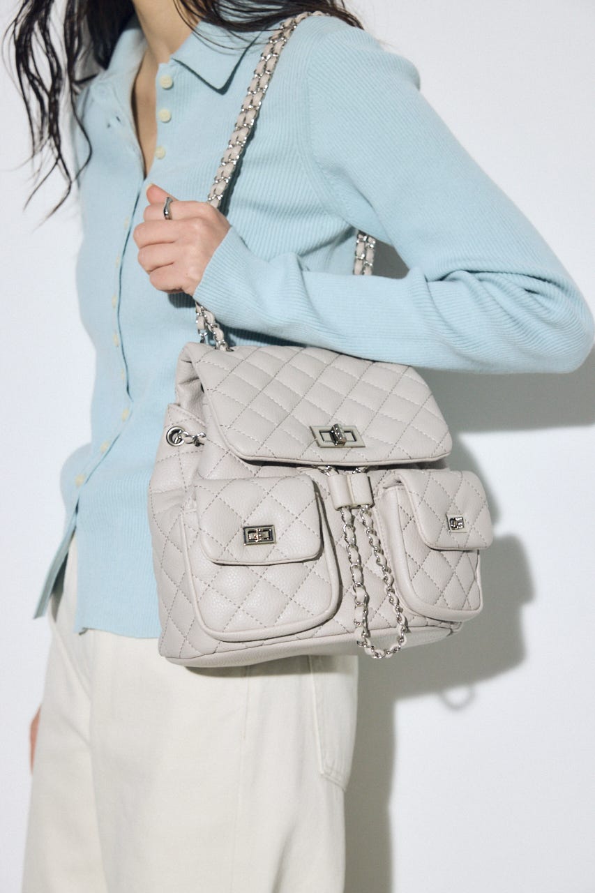 【WEB限定】3WAYキルティングリュック GREIGE FREE