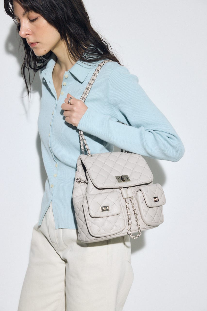 【WEB限定】3WAYキルティングリュック GREIGE FREE