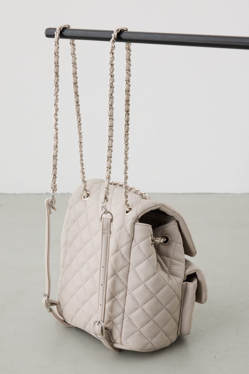 【WEB限定】3WAYキルティングリュック GREIGE FREE