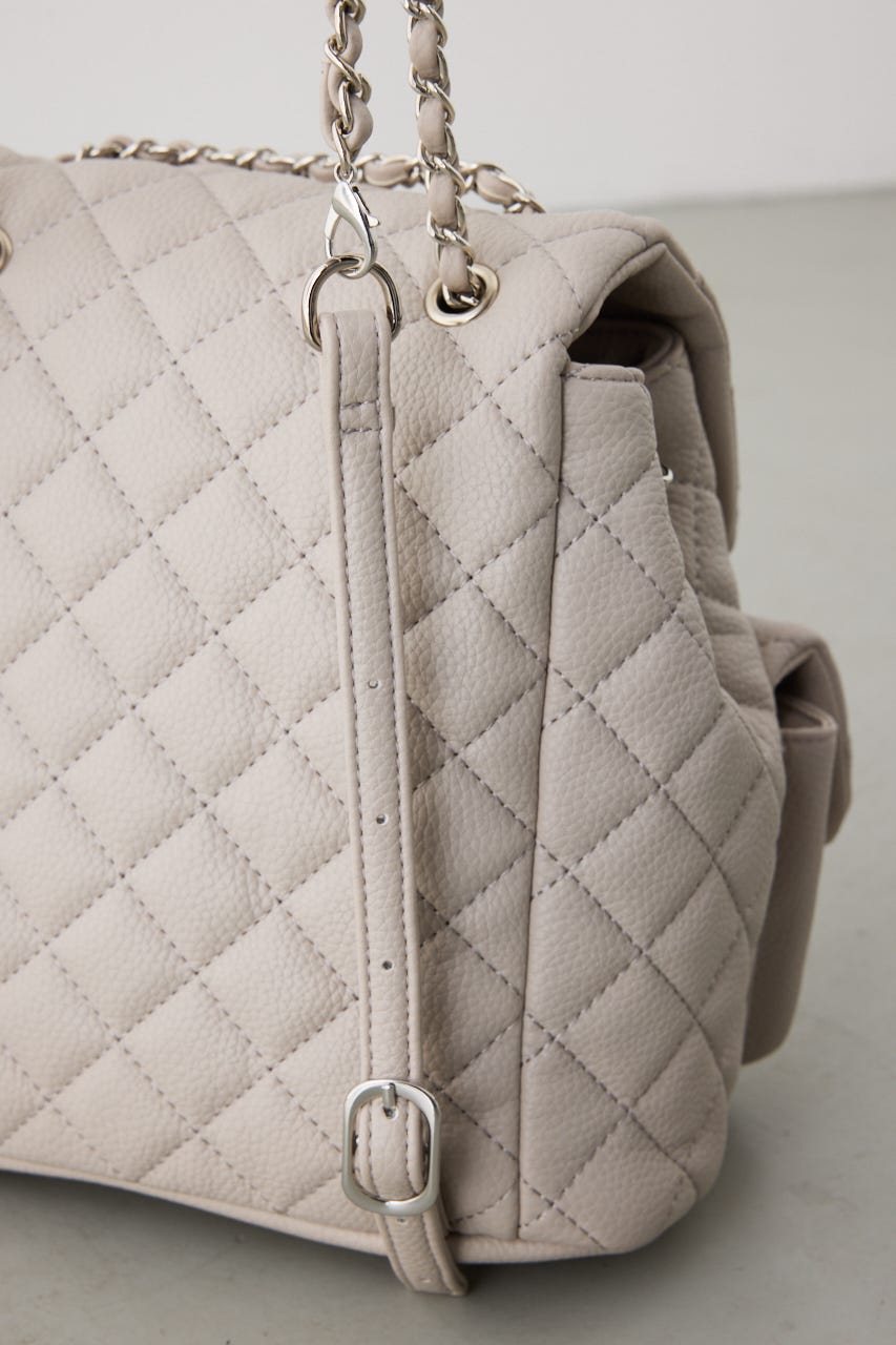 【WEB限定】3WAYキルティングリュック GREIGE FREE