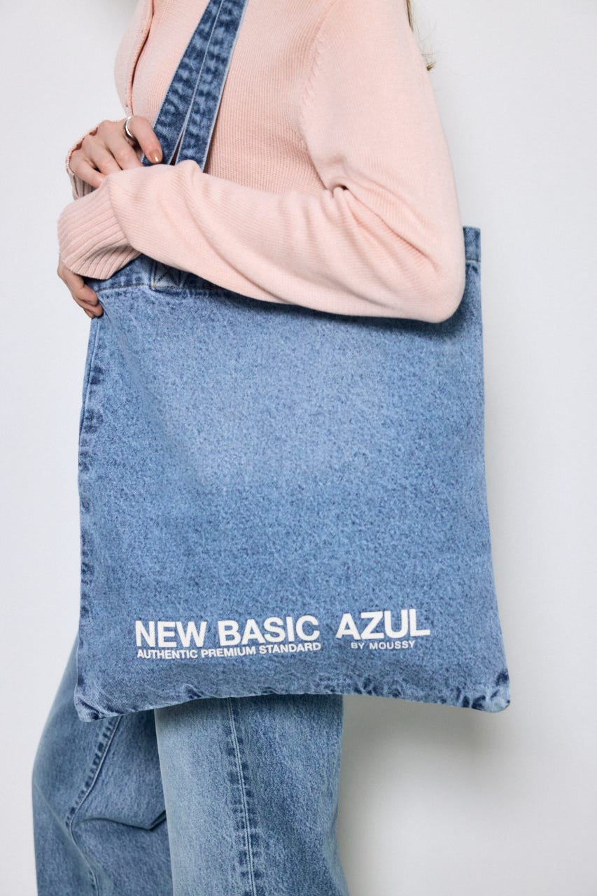 デニムトートバッグ BLU FREE
