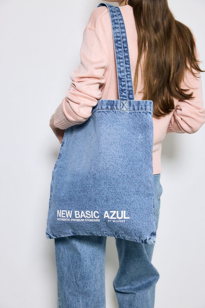デニムトートバッグ BLU FREE
