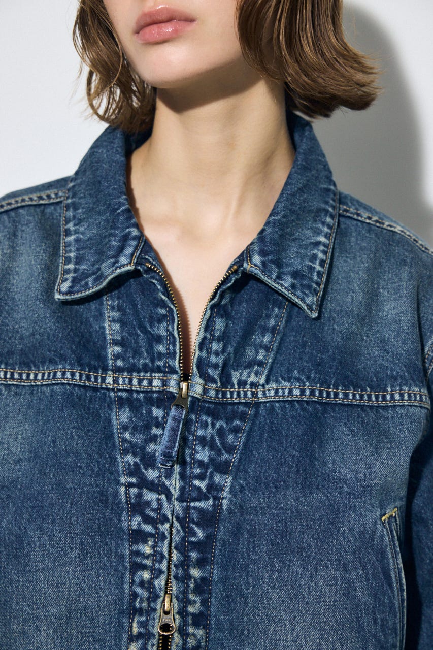 AZUL DENIM ダブルジップブルゾン BLU S