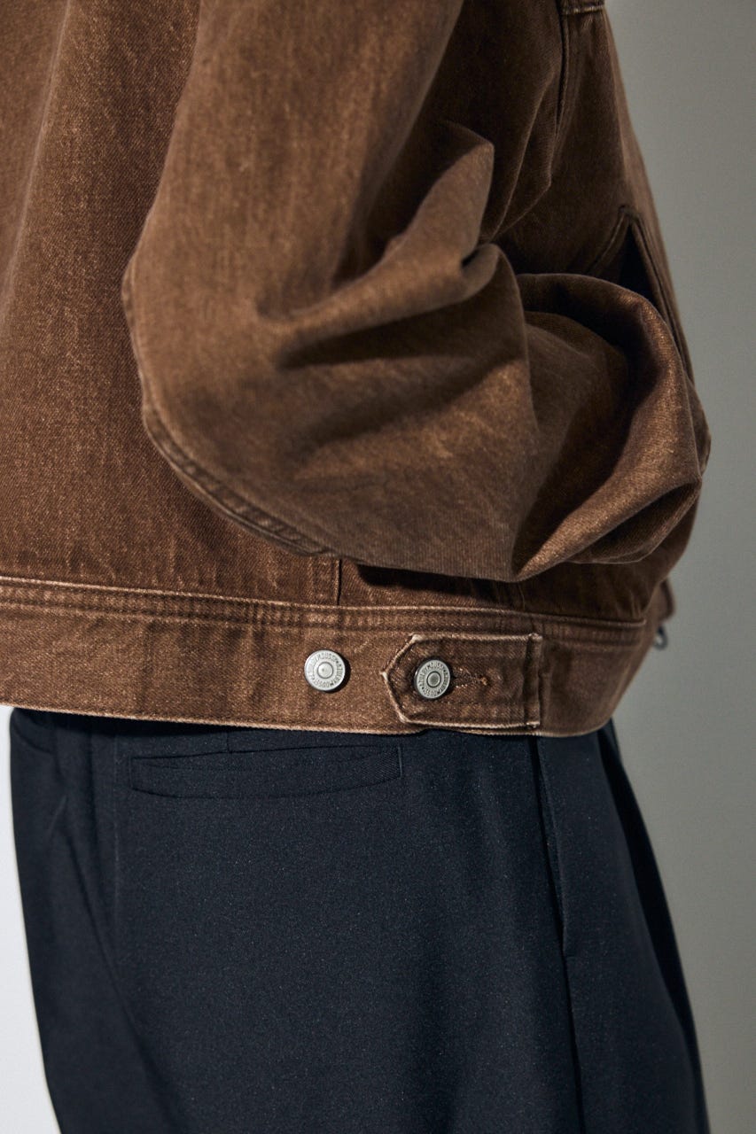 AZUL DENIM ダブルジップブルゾン BRN S