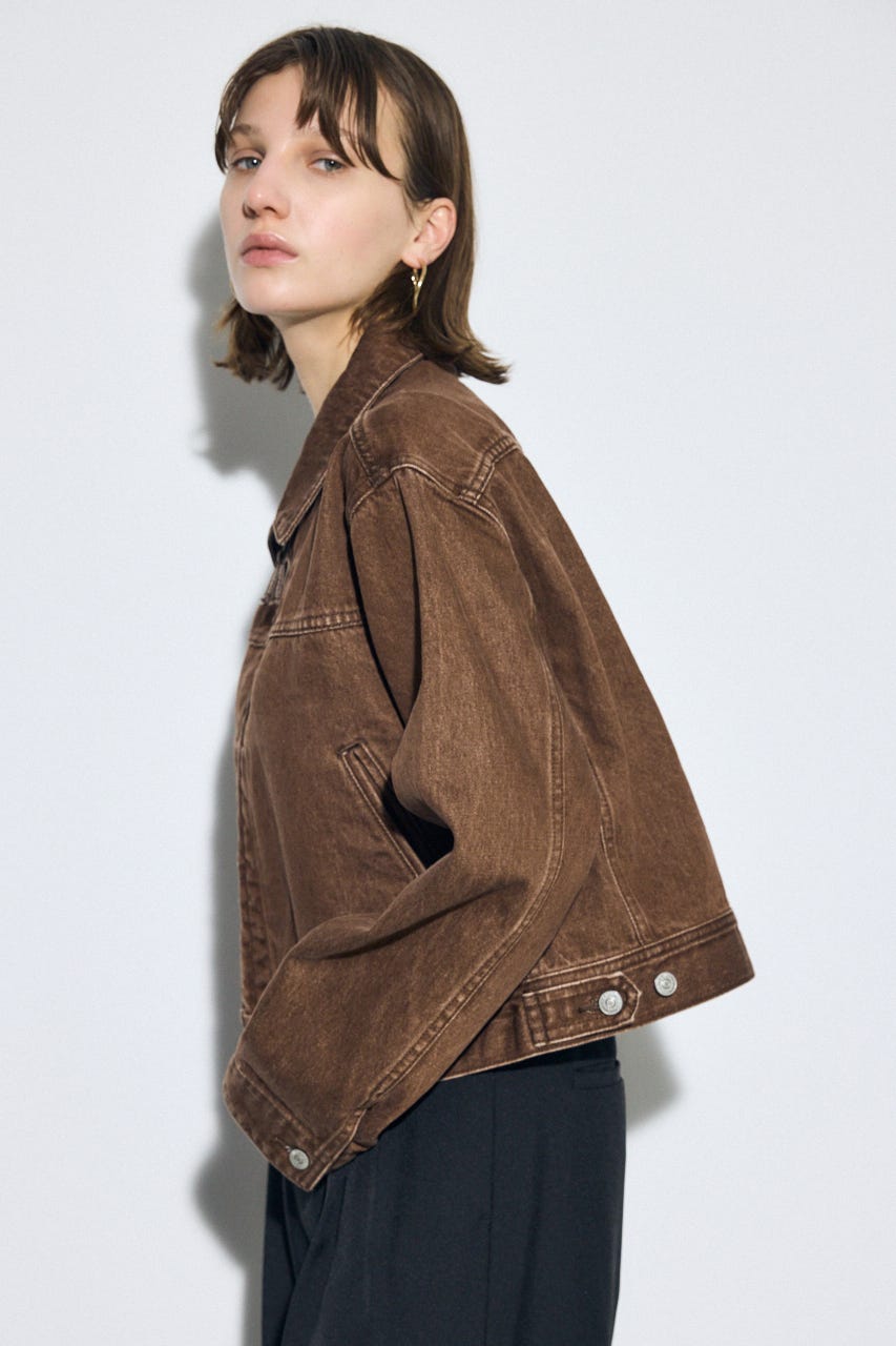 AZUL DENIM ダブルジップブルゾン BRN S