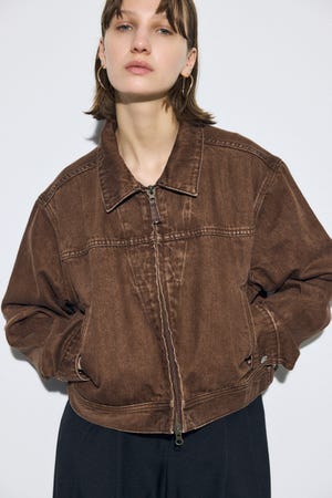 AZUL DENIM ダブルジップブルゾン