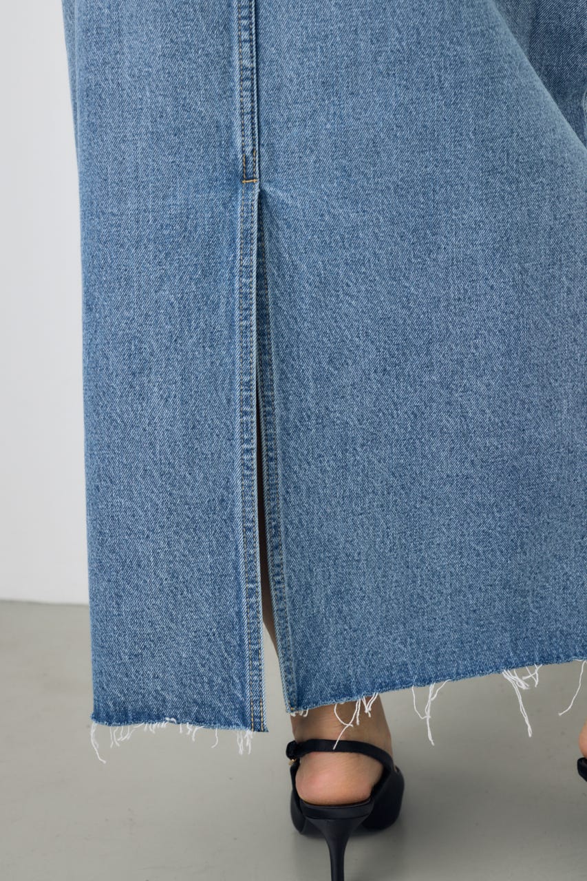 デニムロングスカート L/BLU S