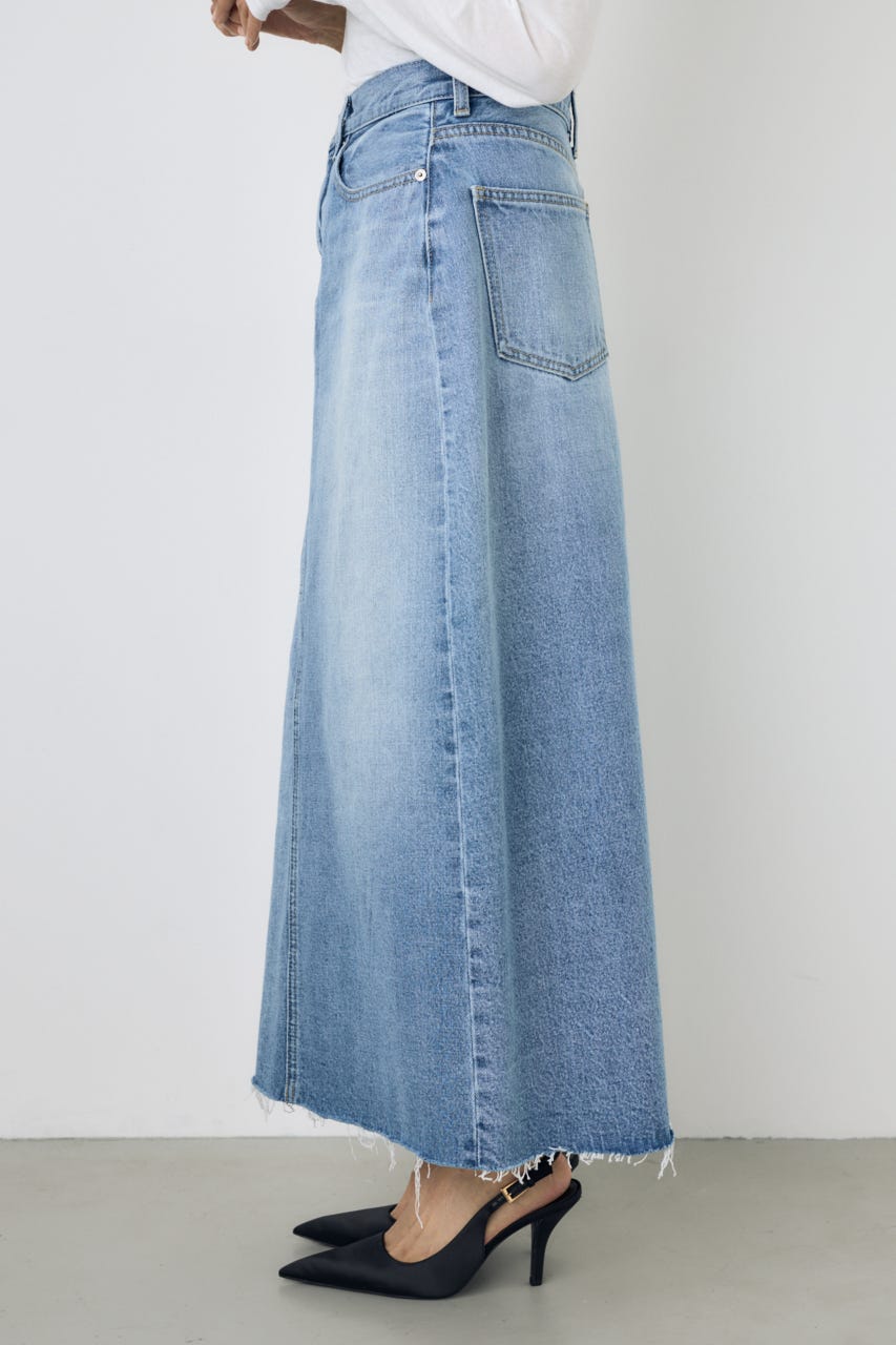 デニムロングスカート L/BLU S