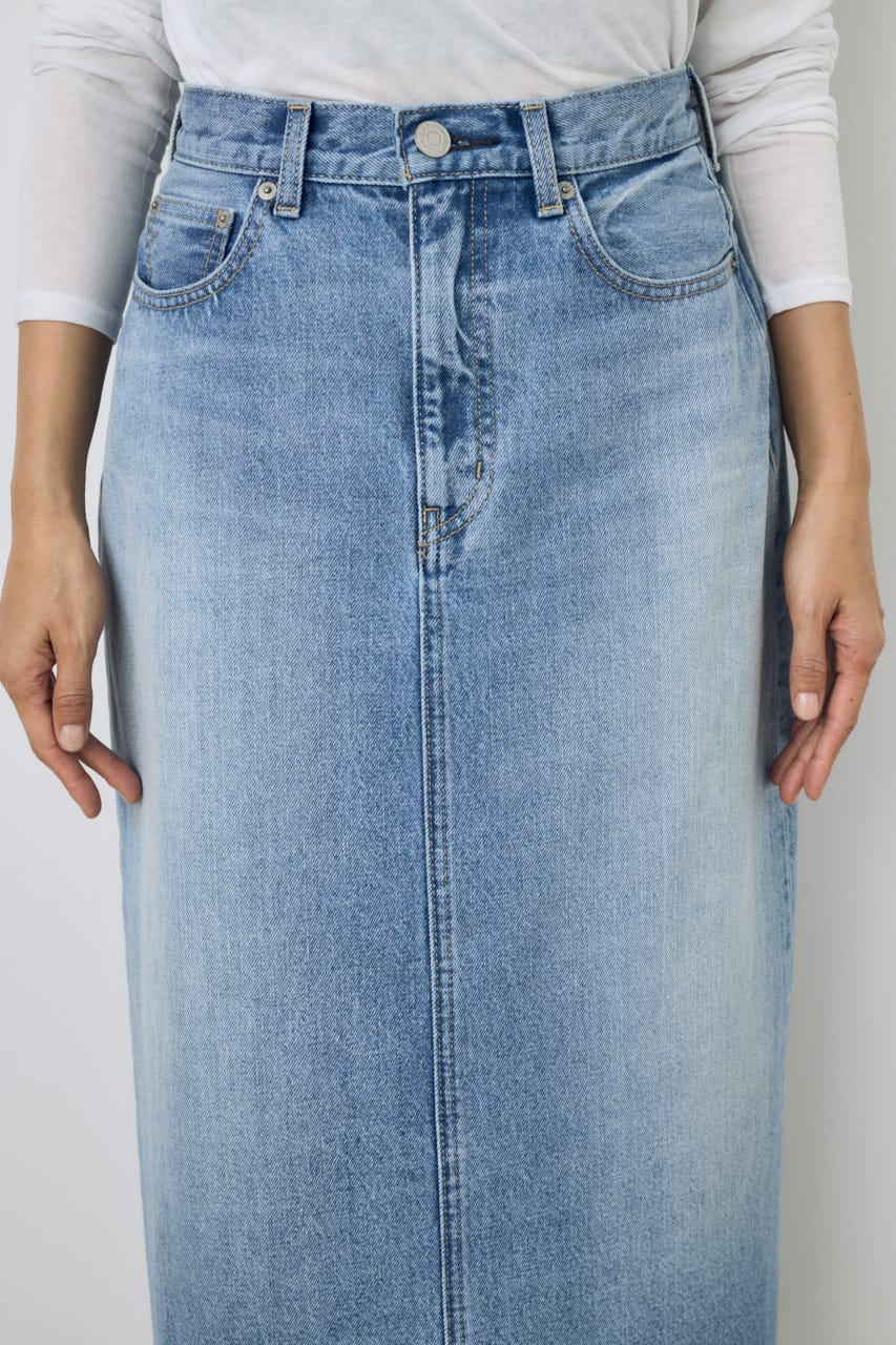 デニムロングスカート L/BLU S