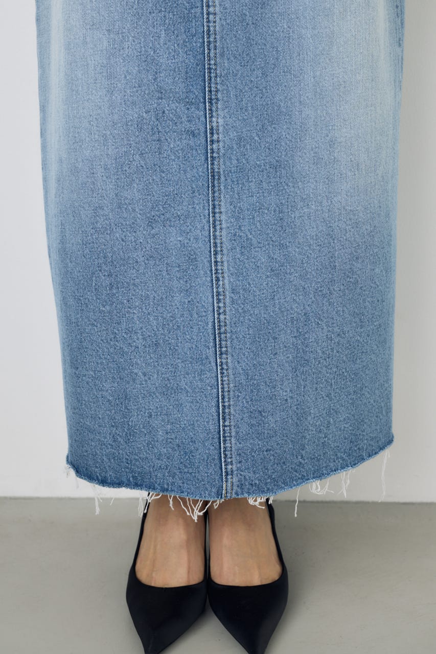 デニムロングスカート L/BLU S