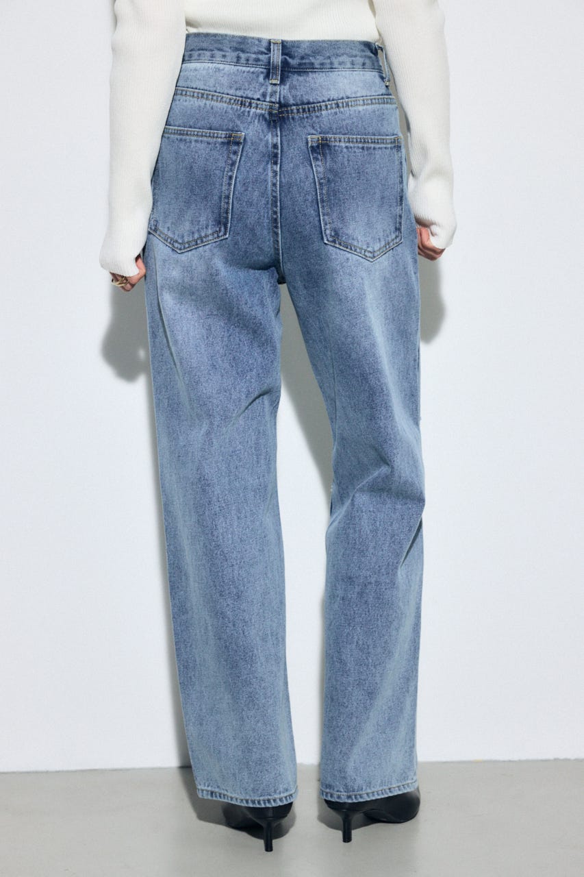 AZUL DENIM レースワイドデニム BLU M