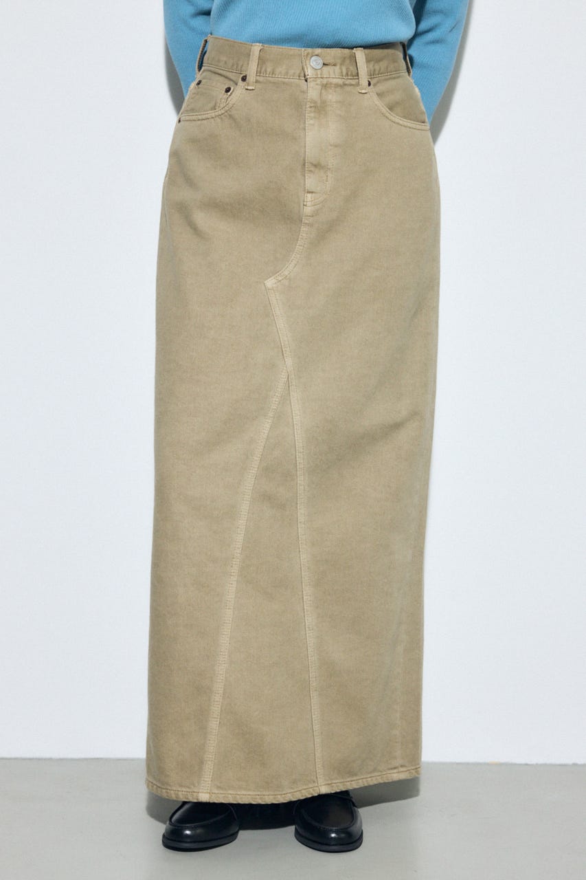 【SS先行アイテム】AZUL DENIM カラーストレートデニムスカート BEG M