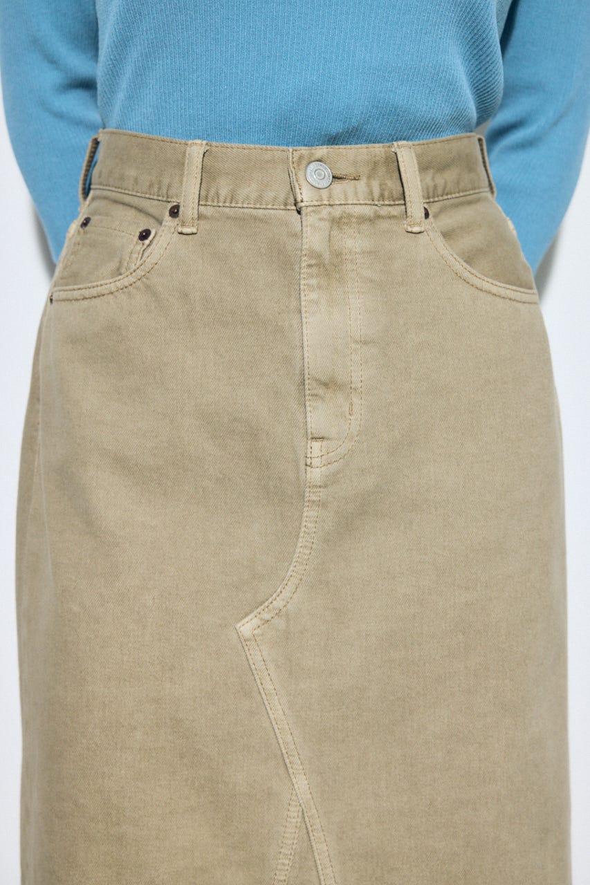 【SS先行アイテム】AZUL DENIM カラーストレートデニムスカート BEG M