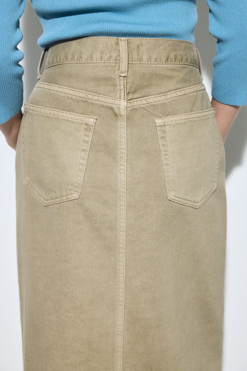 【SS先行アイテム】AZUL DENIM カラーストレートデニムスカート BEG M