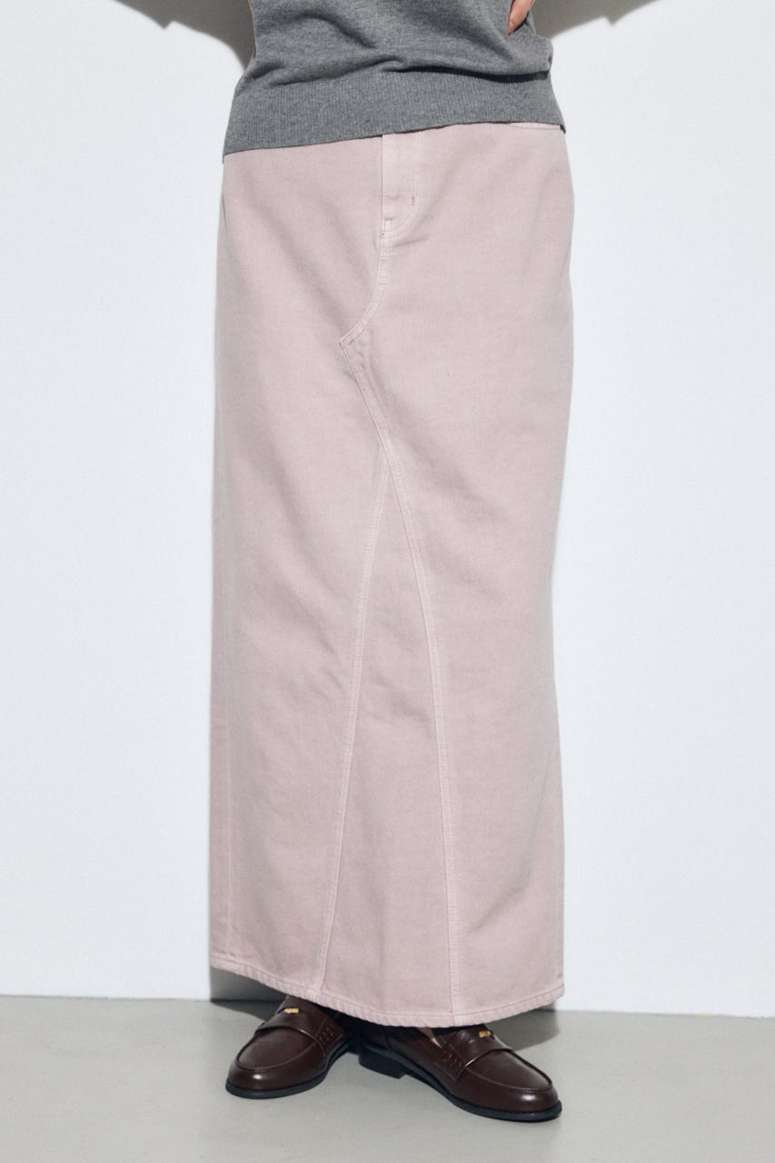 【SS先行アイテム】AZUL DENIM カラーストレートデニムスカート PNK M